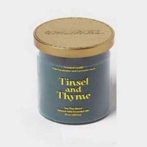 Tinsel & Thyme Candle Opalhouse 15 oz glass jar 2 wick Soy Wax